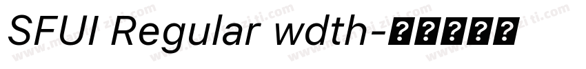 SFUI Regular wdth字体转换